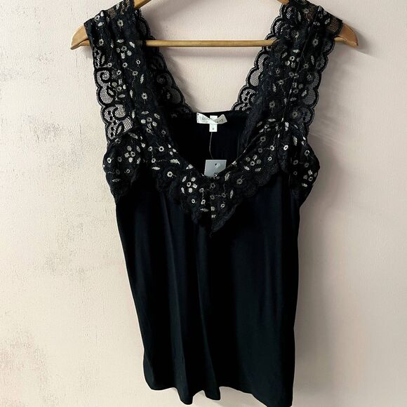 Blue/Grey Y2K Style Lacey V-Neck Top NWT Size S - Picture 3 of 11